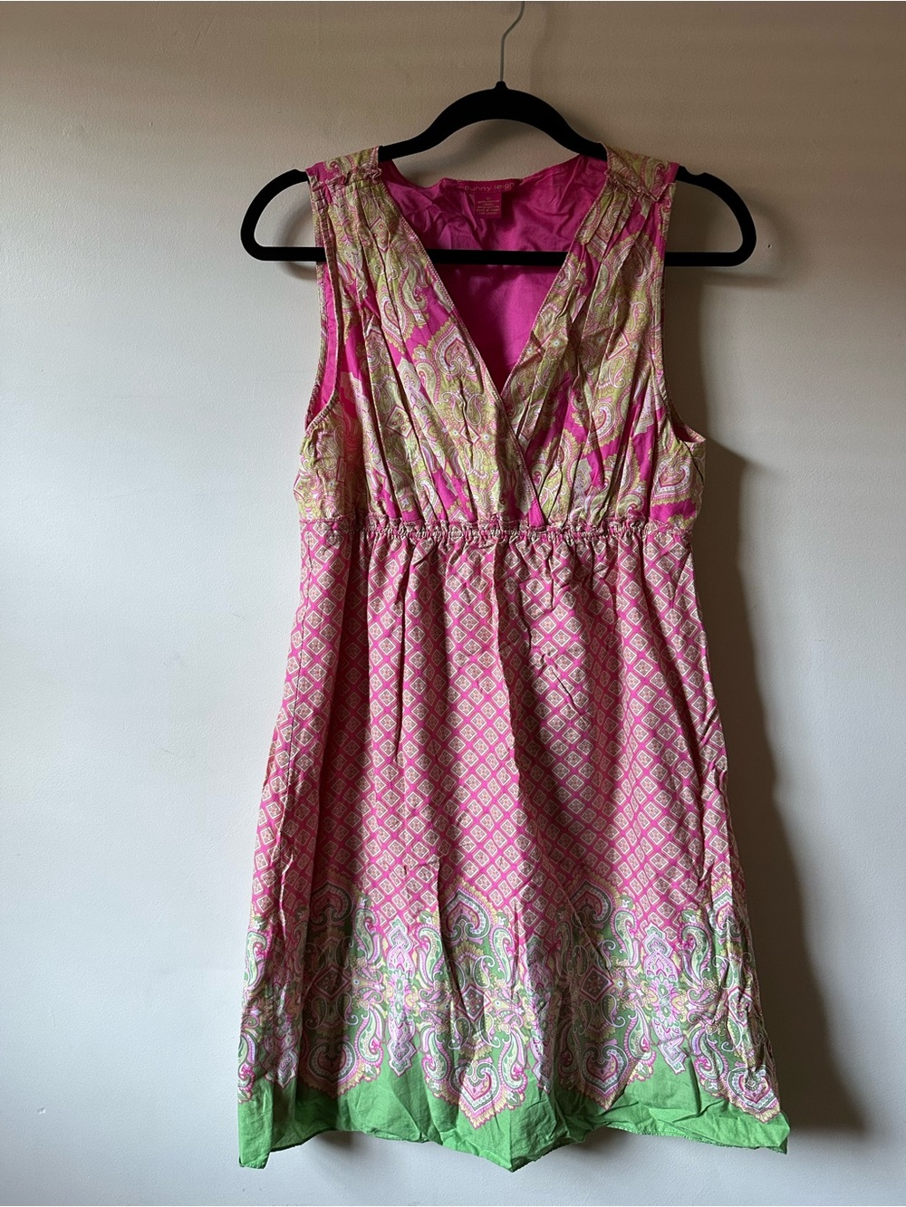 Girls Y2K Paisley Sleeveless Summer Dress Cotton Sunny Leigh size 12
